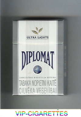 Diplomat Ultra Lights cigarettes hard box