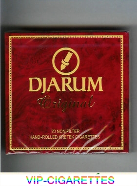 Djarum Original Non Filter cigarettes wide flat hard box