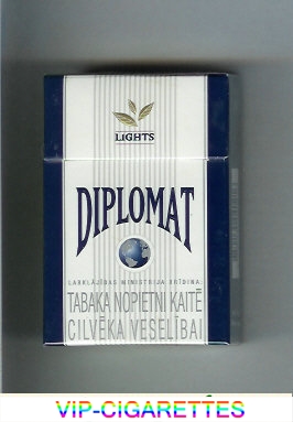 Diplomat Lights hard box cigarettes