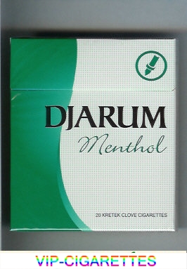 Djarum Menthol 90s cigarettes wide flat hard box