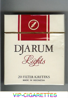 Djarum Lights 90s cigarettes wide flat hard box