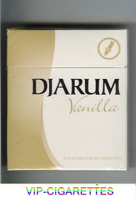 Djarum Vanilla 90s cigarettes wide flat hard box