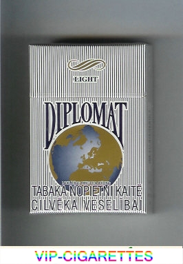 Diplomat Light cigarettes hard box