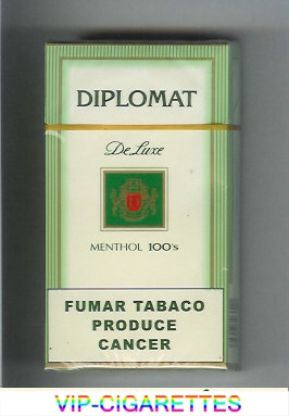 Diplomat De Luxe Menthol 100s cigarettes hard box