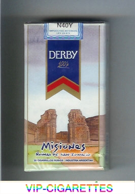 Derby Misiones 100s cigarettes soft box