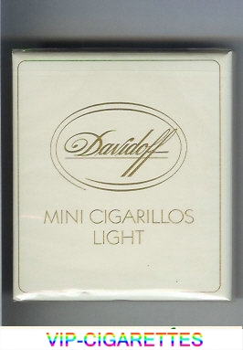 Davidoff Mini Cigarillos Light cigarettes wide flat hard box