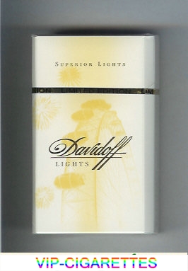 Davidoff Lights collection design Superior Lights 100s cigarettes hard box