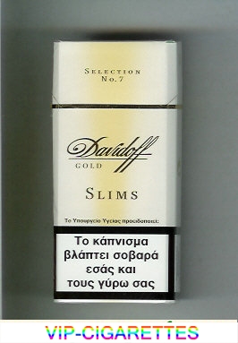 Davidoff Gold Selection No 7 Slims 100s cigarettes hard box