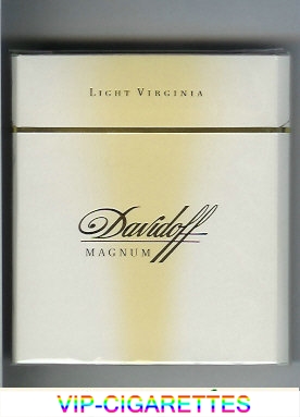 Davidoff Magnum Light Virginia white 100s cigarettes wide flat hard box
