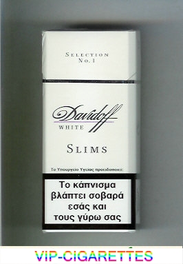 Davidoff White Selection No 1 Slims 100s cigarettes hard box