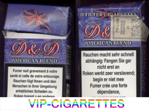 D&D American Blend 20 Filter cigarettes hard box