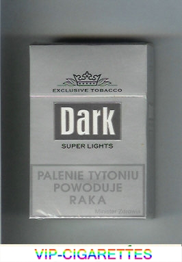 Dark Super Lights cigarettes hard box