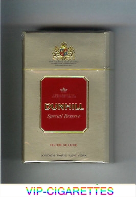 Dunhill Special Reserve Filter De Luxe cigarettes hard box