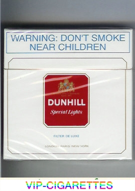 Dunhill Special Lights Filter De Luxe 30 white and red cigarettes hard box
