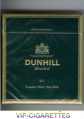 Dunhill International Menthol 20 100s cigarettes wide flat hard box