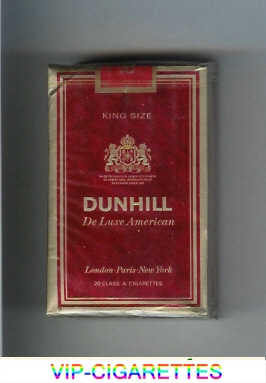 Dunhill De Luxe American cigarettes soft box