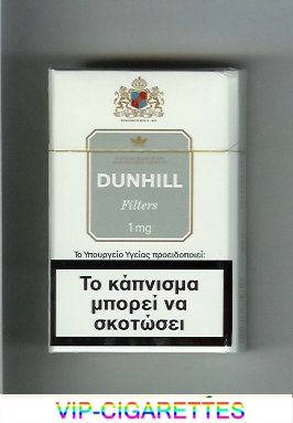 Dunhill Filters 1 mg cigarettes hard box