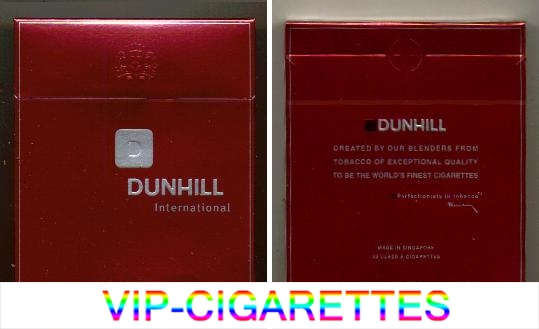 Dunhill International D 100s cigarettes wide flat hard box
