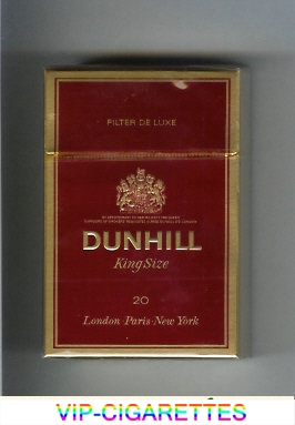 Dunhill Filter De Luxe King Size 20 cigarettes hard box