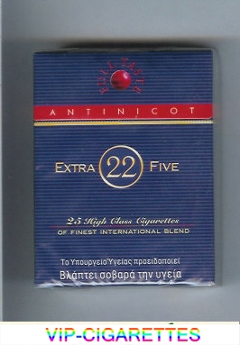 Extra 22 Five Antinicot cigarettes hard box