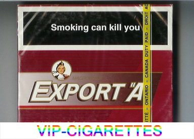 Export 'A' Macdonald 25s cigarettes Mild red wide flat hard box