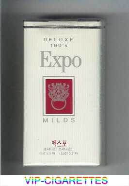 Expo Deluxe 100s Milds cigarettes hard box