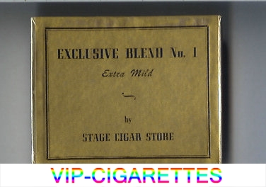 Exclusive Blend No 1 Extra Mild cigarettes wide flat hard box