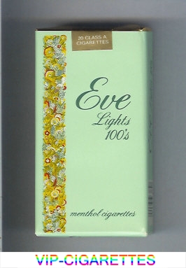 EVE Lights 100s Menthol cigarettes soft box