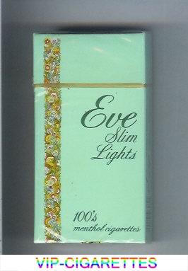 EVE Slim Lights 100s Menthol cigarettes hard box