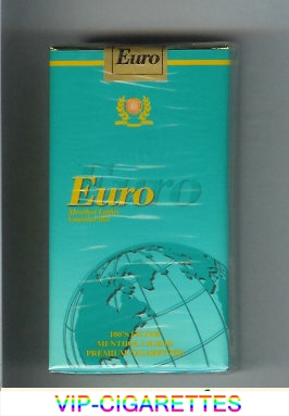 Euro Menthol Lights Virginia Filter 100s cigarettes soft box