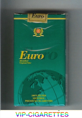 Euro Menthol Virginia Filter 100s cigarettes soft box