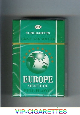 Europe Filter Cigarettes Menthol Full Flavor hard box