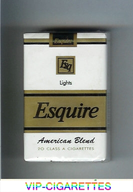 Esquire American Blend Lights cigarettes white and gold American Blend soft box