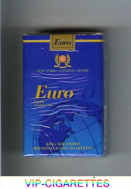 Euro Lights Virginia Filter cigarettes soft box