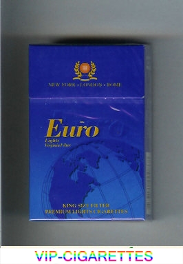 Euro Lights Virginia Filter cigarettes hard box