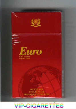 Euro Full Flavor Virginia Filter 100s cigarettes hard box