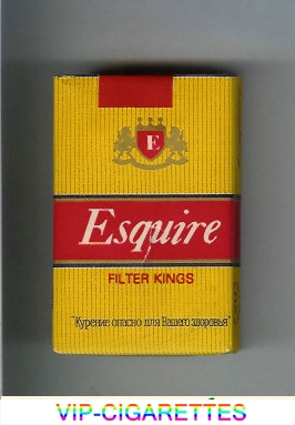 Esquire Filter Kings cigarettes yellow and red soft box