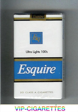 Esquire Ultra Lights 100s cigarettes soft box
