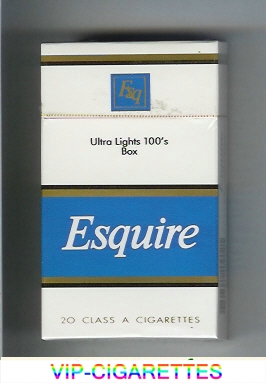 Esquire Ultra Lights 100s Box cigarettes hard box