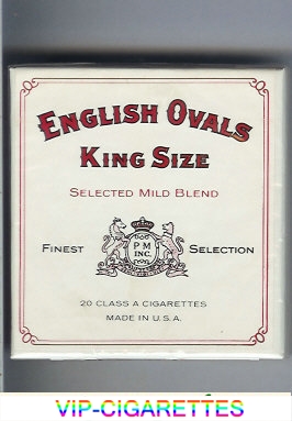 English Ovals Selected Mild Blend King Size cigarettes wide flat hard box