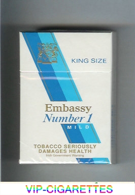 Embassy Number 1 Mild cigarettes hard box