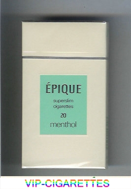 Epique Menthol 100s cigarettes hard box