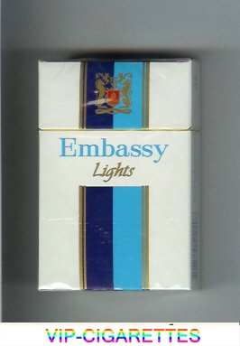 Embassy Lights King Size cigarettes hard box