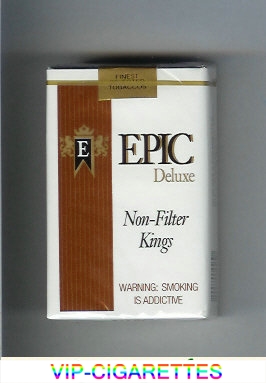 Epic Deluxe Non-Filter Kings white cigarettes soft box