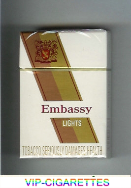 Embassy Lights cigarettes hard box