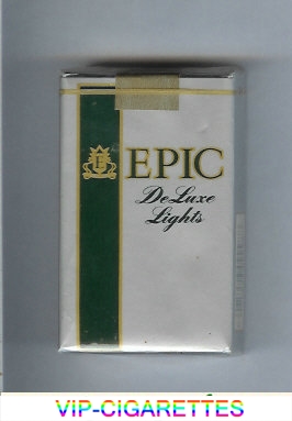 Epic De Luxe Lights silver Menthol cigarettes soft box