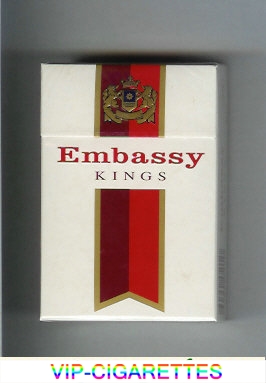 Embassy Kings cigarettes hard box