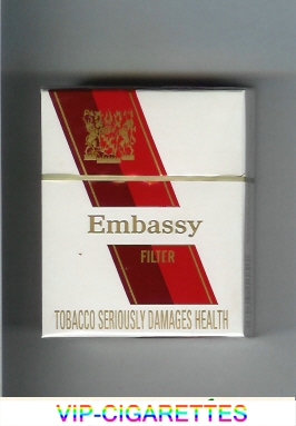 Embassy Filter cigarettes hard box
