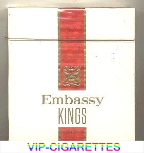 Embassy Kings cigarettes wide flat hard box