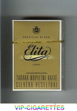 Elita American Blend Lights cigarettes hard box